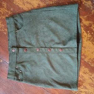 High waisted green skirt